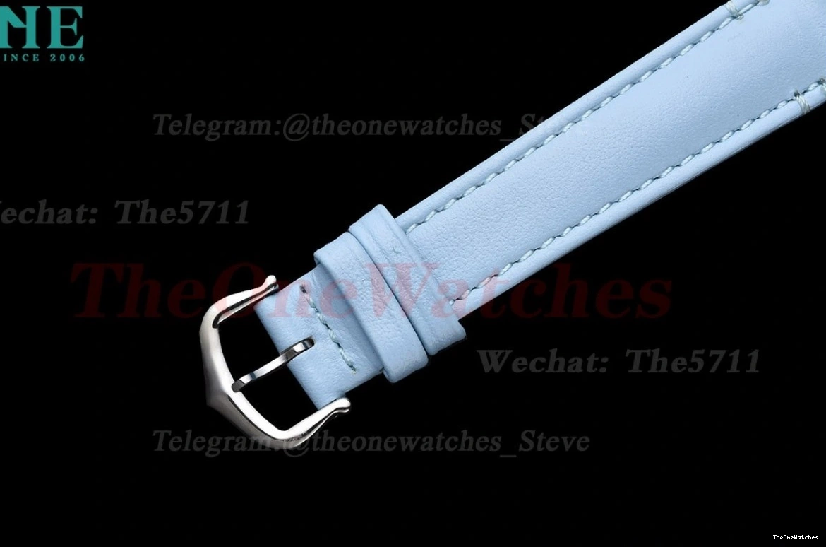 Quartz Leather White Strap LE Blue dial SS Small On Tank K11F Must 0330